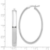 14k White Gold 5x44mm High Polished Oval Tube Hoop Earrings