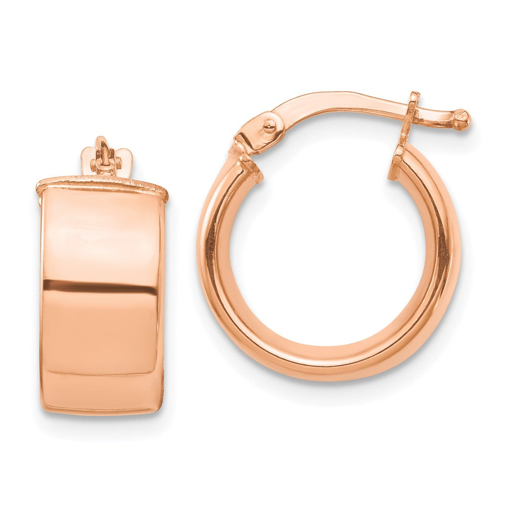 7mm Gold Tube Hoop Earrings