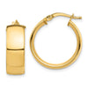 7mm Gold Tube Hoop Earrings