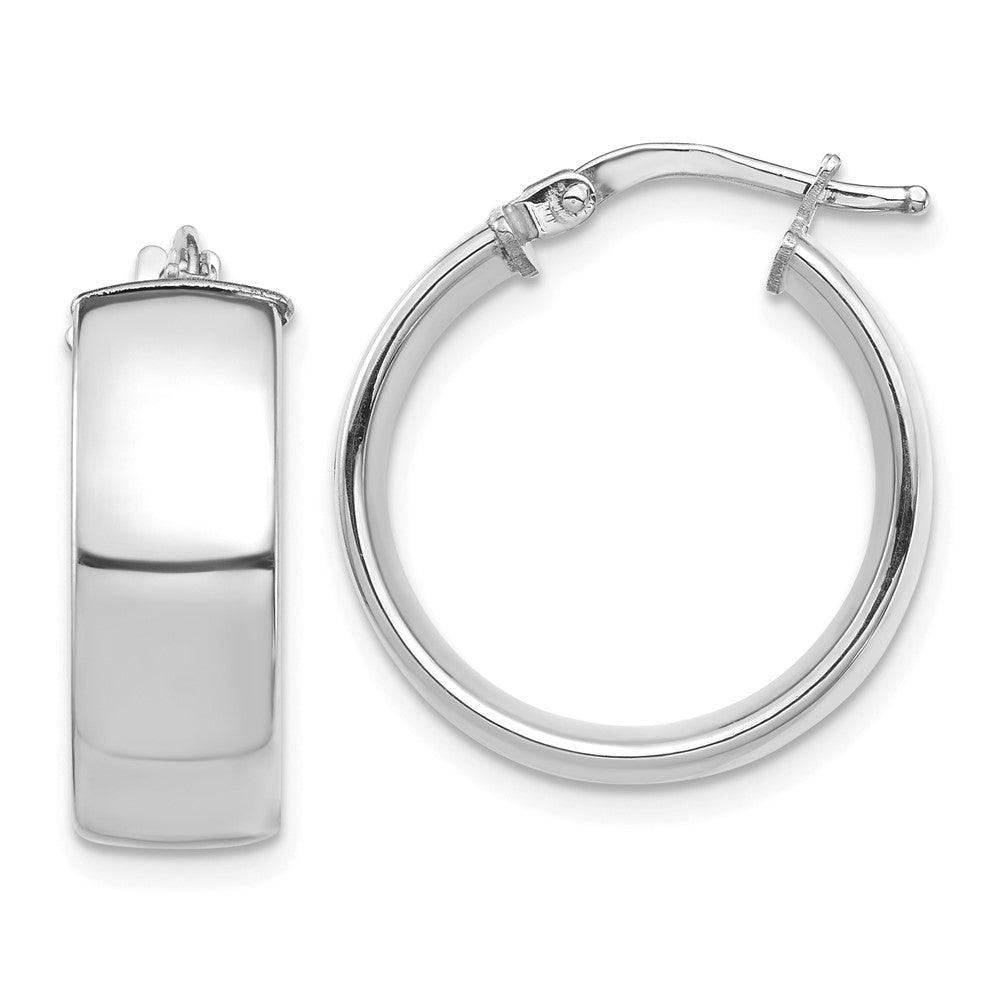 7mm Gold Tube Hoop Earrings