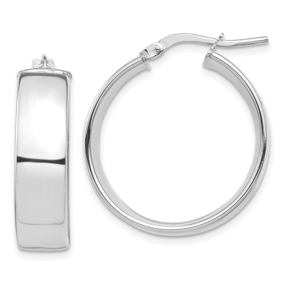 7mm Gold Tube Hoop Earrings