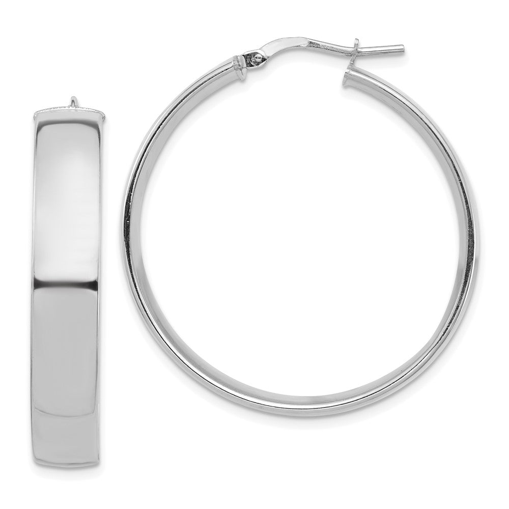 7mm Gold Tube Hoop Earrings