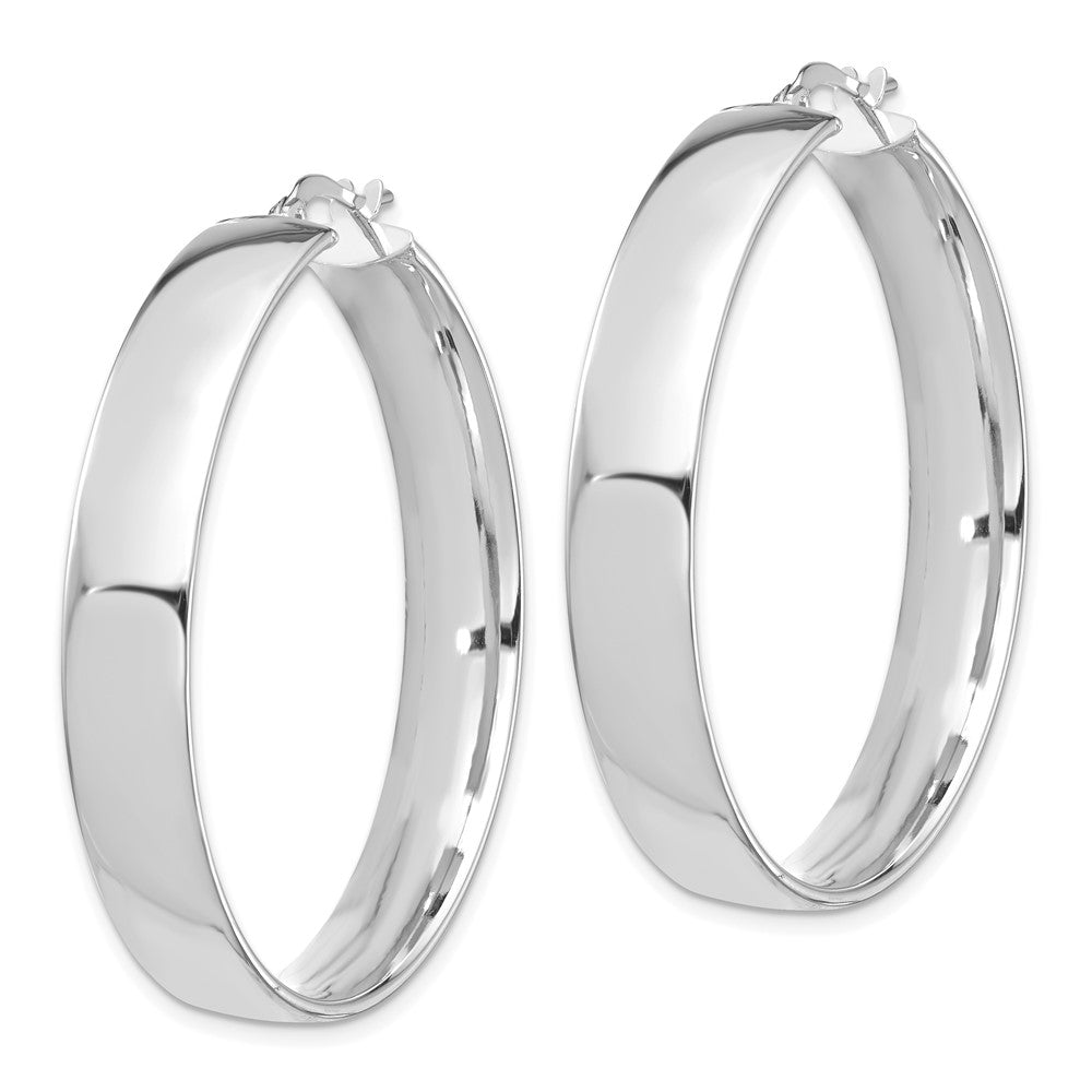 7mm Gold Tube Hoop Earrings