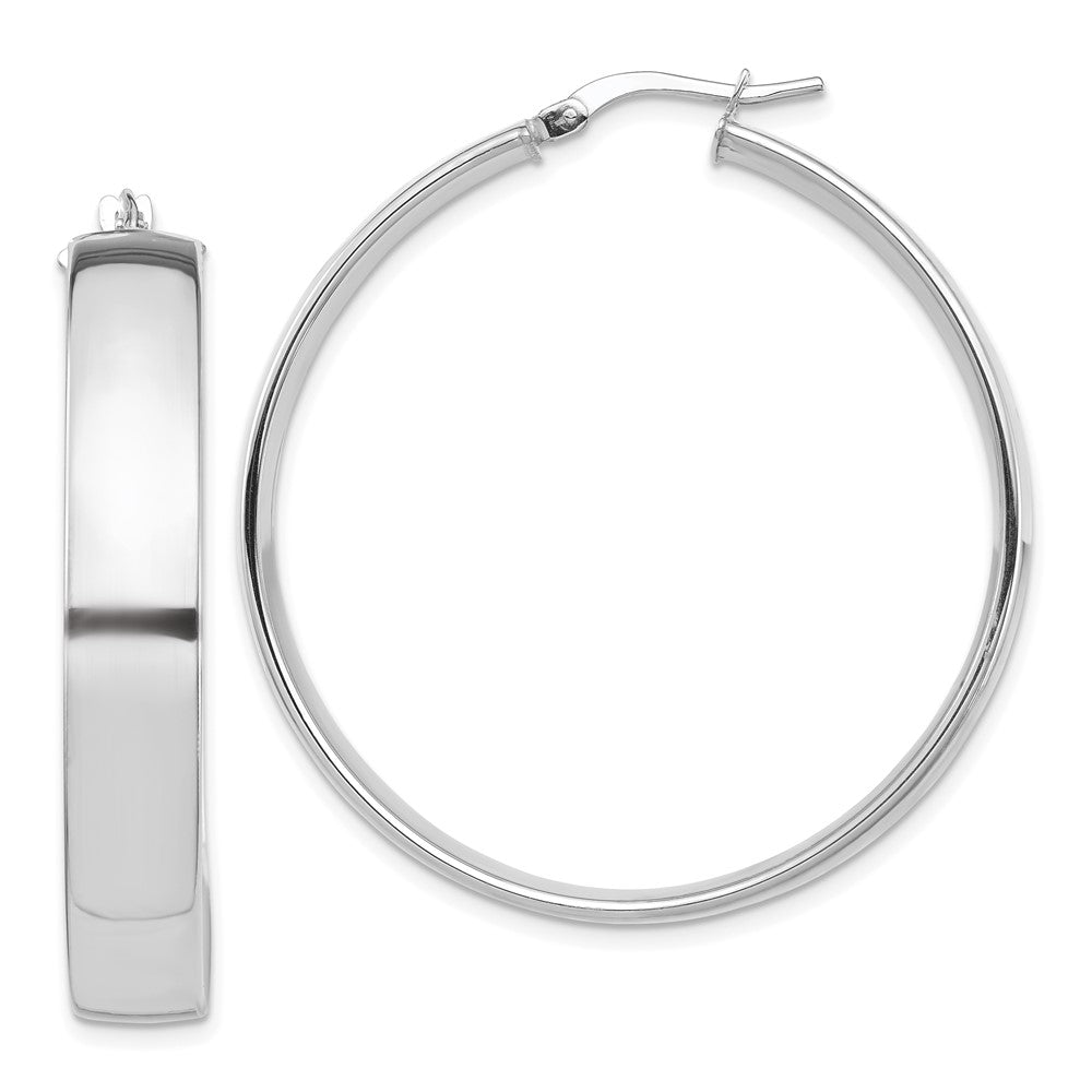 7mm Gold Tube Hoop Earrings