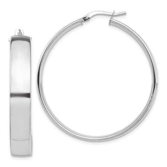 7mm Gold Tube Hoop Earrings
