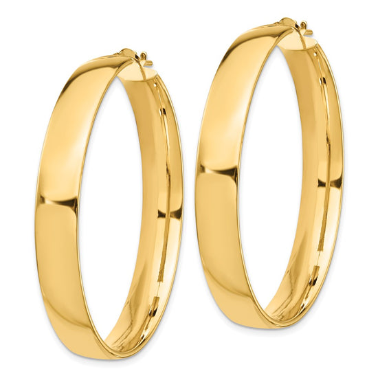 7mm Gold Tube Hoop Earrings
