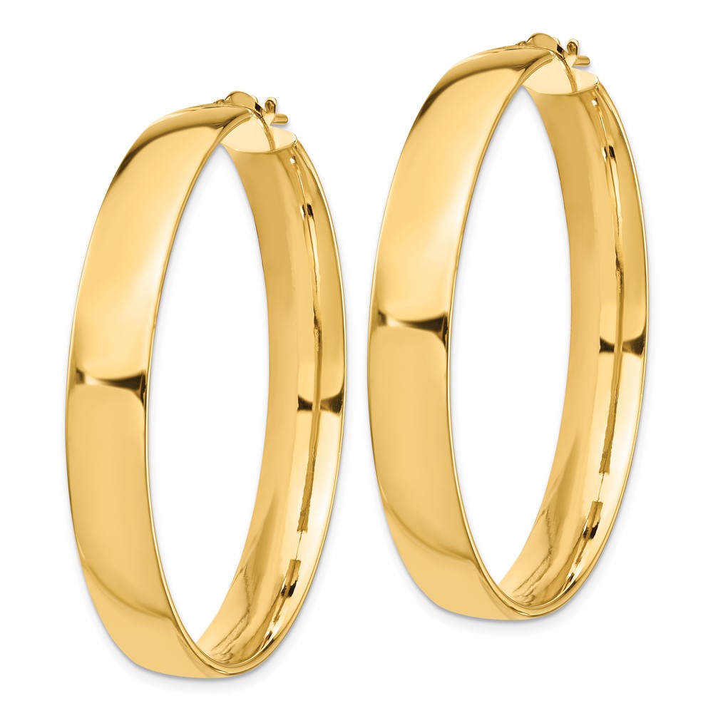 7mm Gold Tube Hoop Earrings
