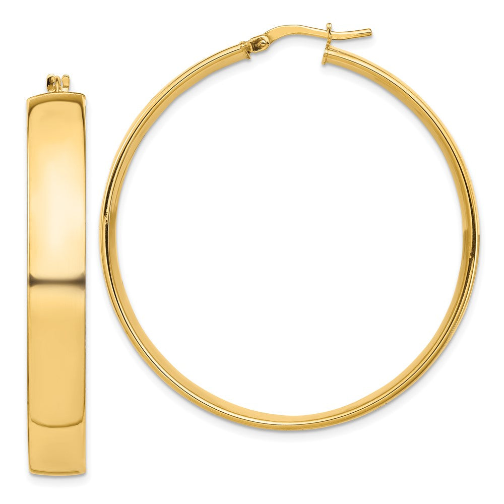 7mm Gold Tube Hoop Earrings