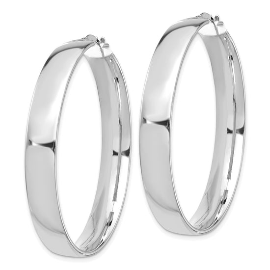 7mm Gold Tube Hoop Earrings