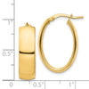 14k 7x24mm High Polished Oval Tube Hoop Earrings