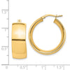 Gold Half Round Tube Hoop Earrings