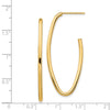 14k Polished Pointed Oval Post Dangle Earrings