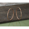 14k Rose Gold 1.5x40mm Polished Endless Tube Hoop Earrings