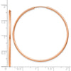 14k Rose Gold 1.5x45mm Polished Endless Tube Hoop Earrings