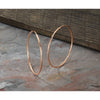 14k Rose Gold 1.5x45mm Polished Endless Tube Hoop Earrings