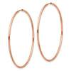 14k Rose Gold 1.5x51mm Polished Endless Tube Hoop Earrings