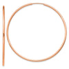 14k Rose Gold 1.5x51mm Polished Endless Tube Hoop Earrings