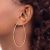 14k Rose Gold 1.5x57mm Polished Endless Tube Hoop Earrings