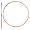 14k Rose Gold 1.5x57mm Polished Endless Tube Hoop Earrings