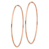 14k Rose Gold 1.5x64mm Polished Endless Tube Hoop Earrings