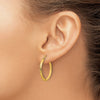 Gold Diamond-cut Knife Edge Hoop Earrings