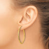 Gold Diamond-cut Knife Edge Hoop Earrings