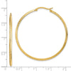 Gold Diamond-cut Knife Edge Hoop Earrings