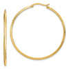Gold Diamond-cut Knife Edge Hoop Earrings