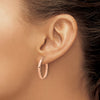 3mm Gold Oval Tube Hoop Earrings