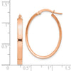 3mm Gold Oval Tube Hoop Earrings
