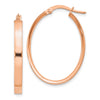 3mm Gold Oval Tube Hoop Earrings