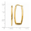 2.25mm Gold Rectangle Hoop Earrings