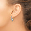 14K Two Tone Hoop Earrings
