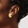 14K 12x17mm Polished Omega Back Post Earrings