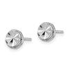 Gold Diamond-cut Circle Post Earrings