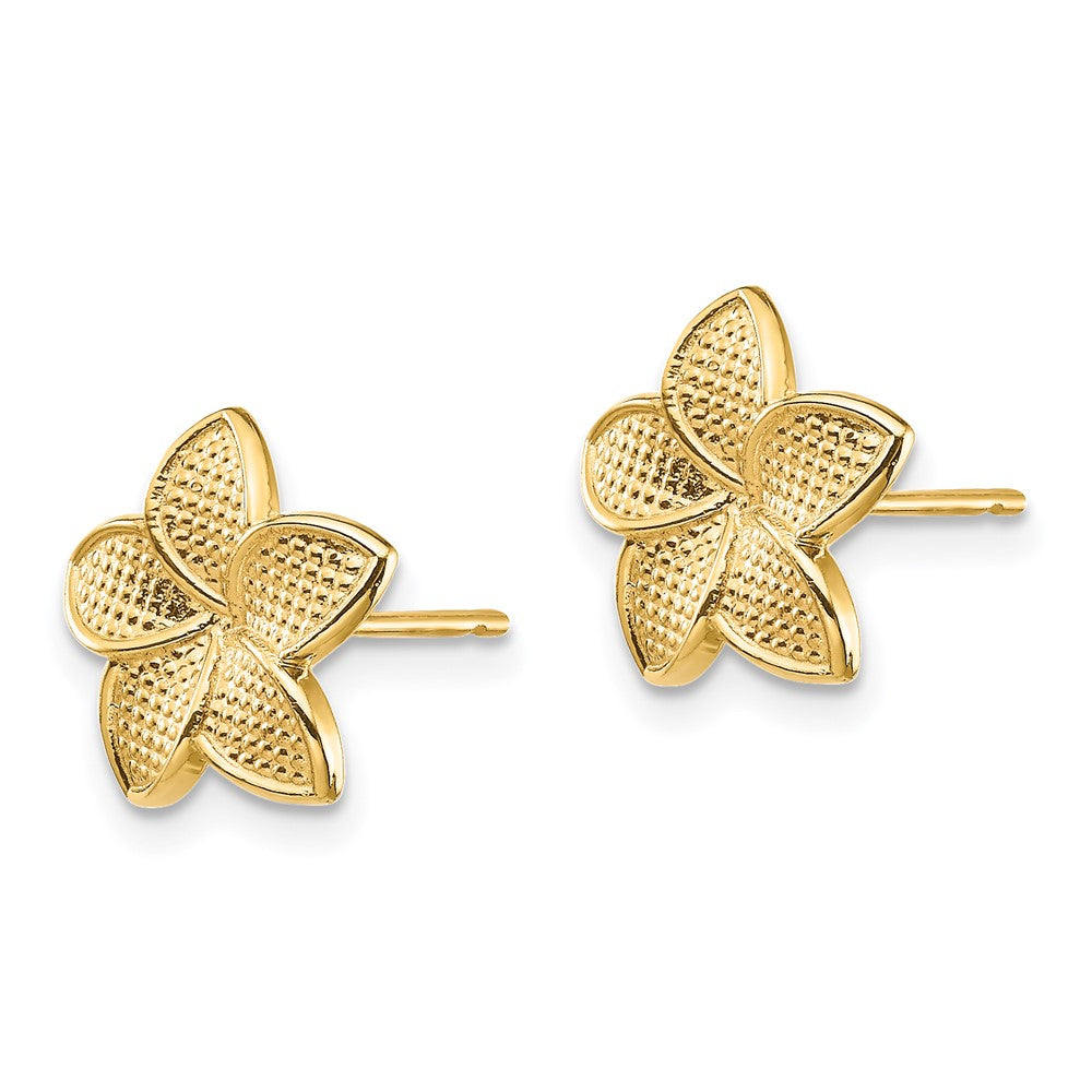 Gold Flower Post Earrings