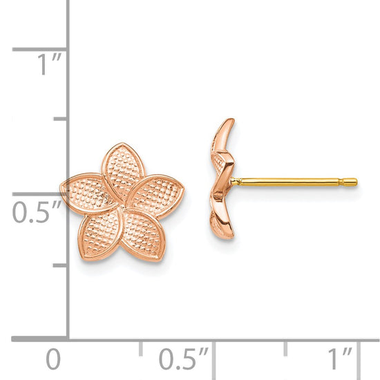 Gold Flower Post Earrings