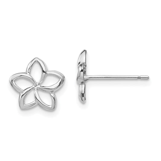 Gold Flower Post Earrings