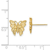 14K Polished Butterfly Post Earrings