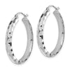 2.8mm Gold Polished Diamond-cut Hoop Earrings
