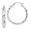 2.8mm Gold Polished Diamond-cut Hoop Earrings