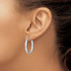 Gold Diamond-cut In & Out Hoop Earrings