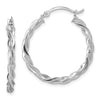 2.5mm Gold Twisted Tube Hoop Earrings