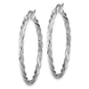 2.5mm Gold Twisted Tube Hoop Earrings
