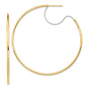 14K Two-Tone Large 2x55mm D/C Wire Polished Hoop Earrings