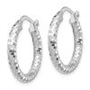 Gold Diamond-Cut Hoop Earrings