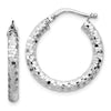 Gold Diamond-Cut Hoop Earrings
