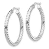 Gold Diamond-Cut Hoop Earrings