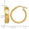 5mm Satin Half Round Tube Hoop Earrings