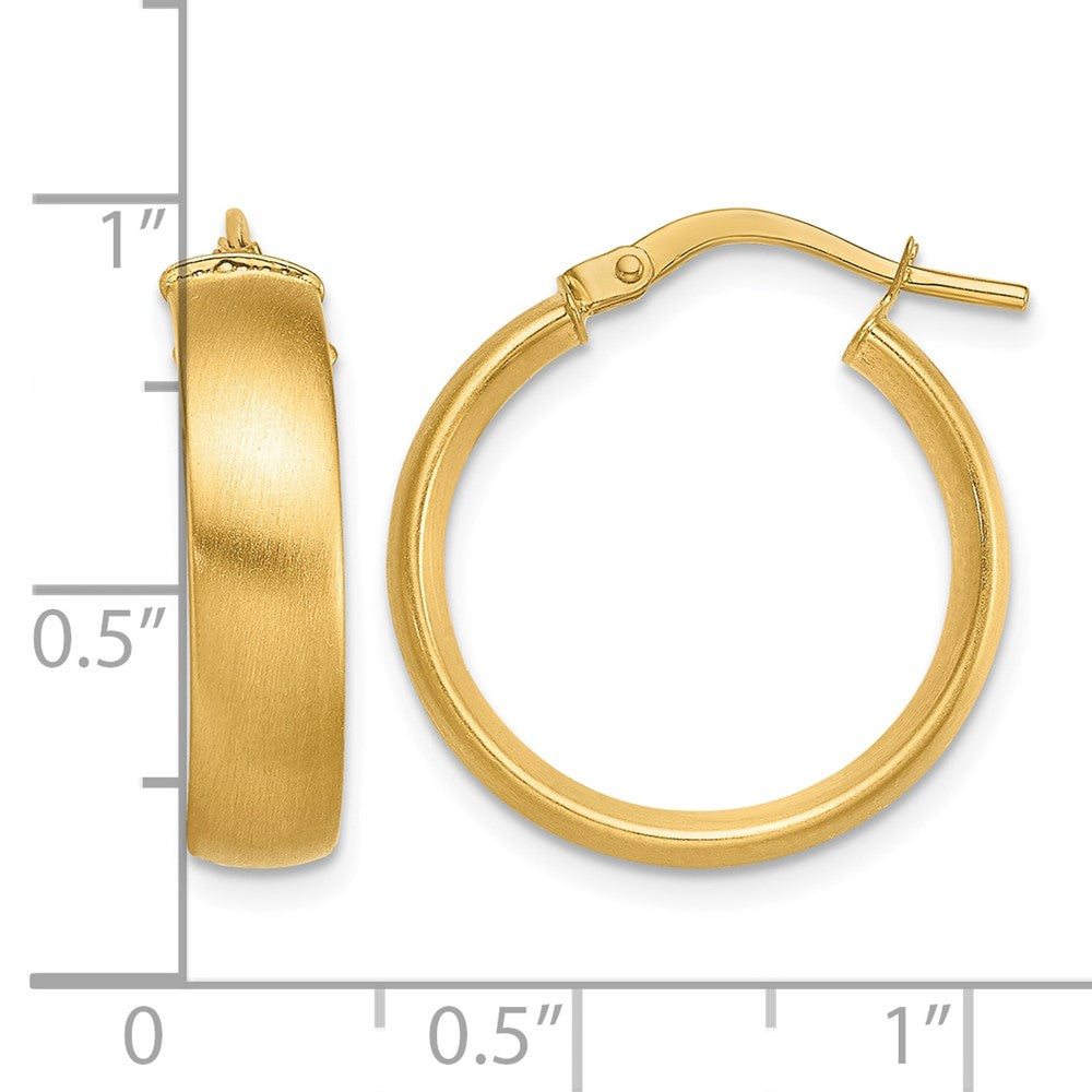 5mm Satin Half Round Tube Hoop Earrings